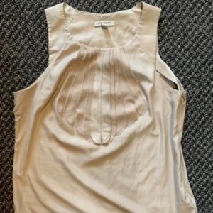 cream shell with feather detail - Banana Republic